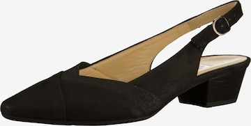 GABOR Slingback Pumps in Black: front