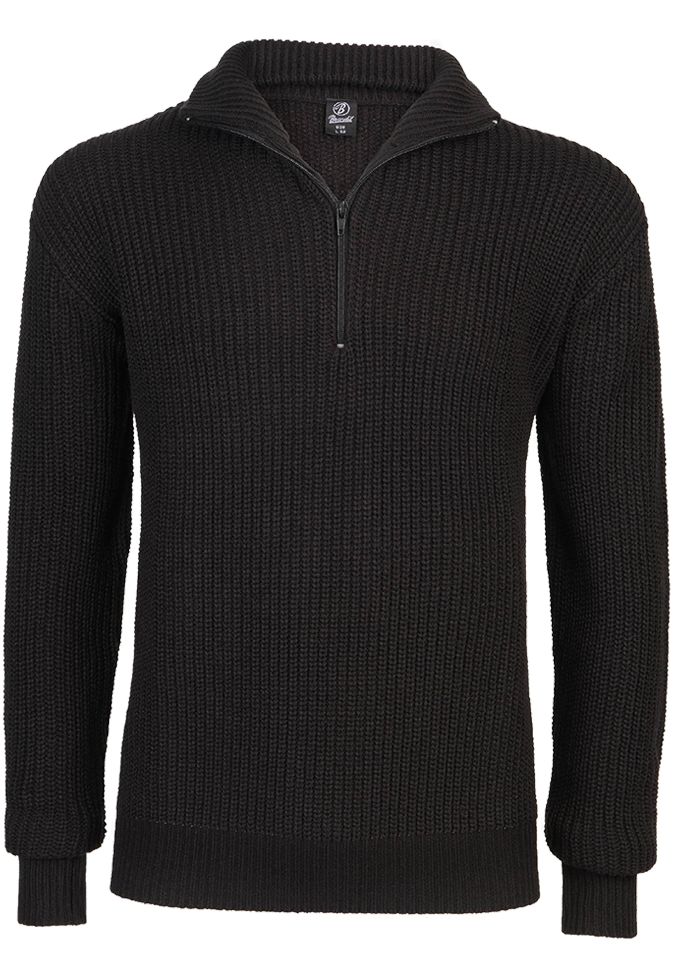 Brandit Trui in Zwart: voorkant