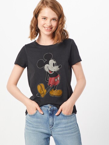 T-shirt 'MICKEY VINTAGE' ONLY en noir : devant