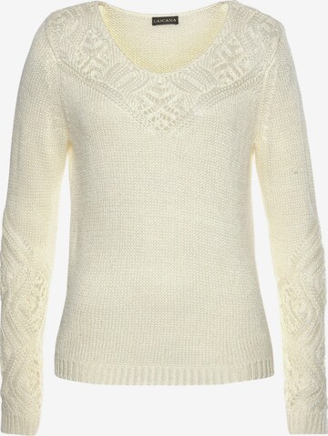 LASCANA Pullover i hvid: forside