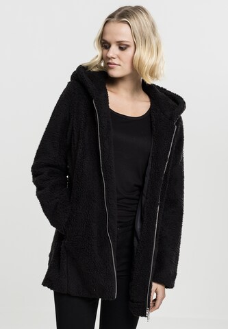 Urban Classics Between-Seasons Coat in Black: front