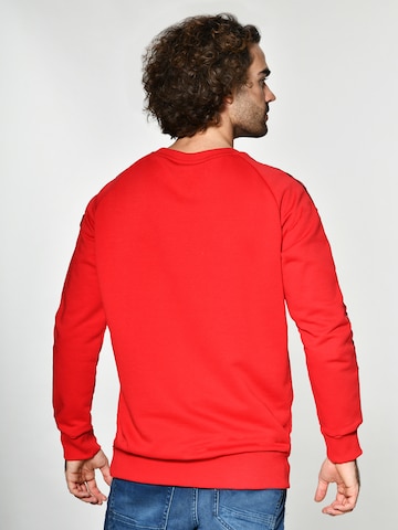 TOP GUN Sweatshirt ' Streak ' in Rood