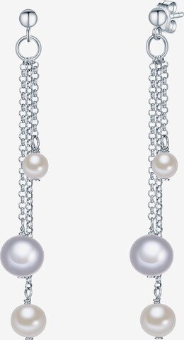 Boucles d'oreilles Valero Pearls en argent : devant