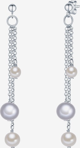 Boucles d'oreilles Valero Pearls en argent : devant