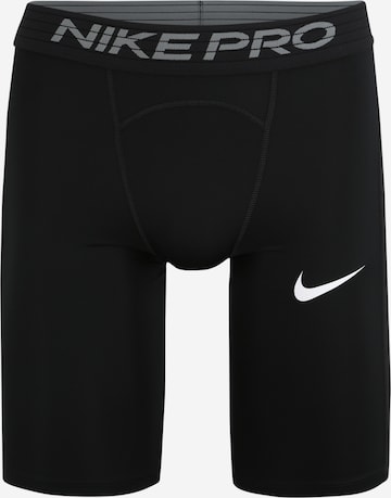 NIKE Skinny Trainingsshorts in Schwarz: predná strana