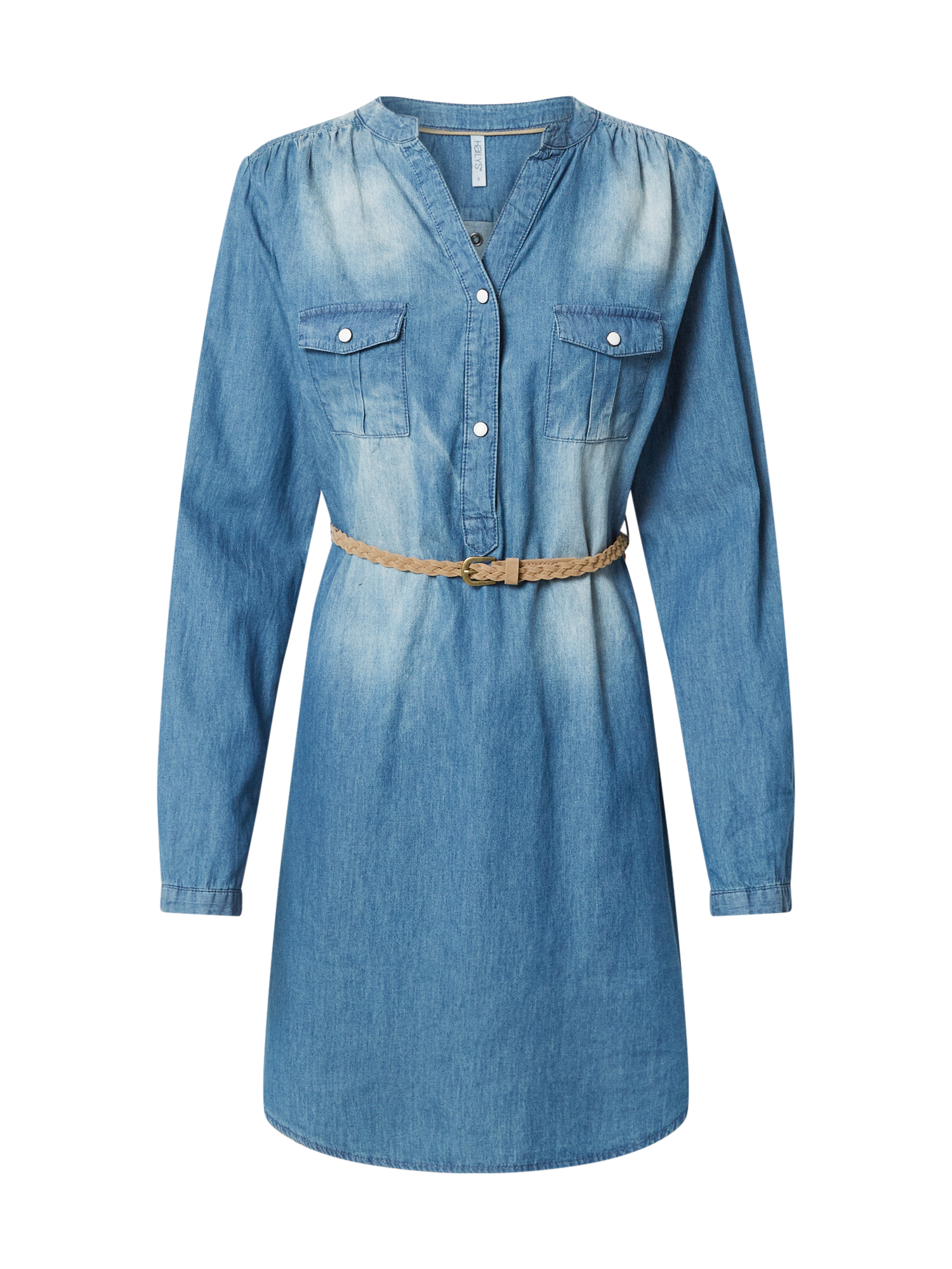 Donna Taglie comode Hailys Abito camicia Patty in Blu 