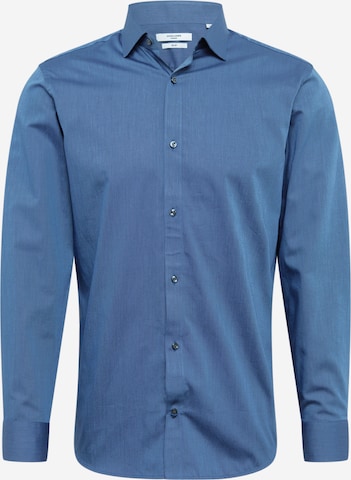JACK & JONES Button Up Shirt 'Blaroyal' in Blue: front