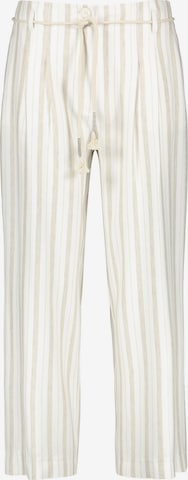TAIFUN Wide leg Pleat-Front Pants in White: front