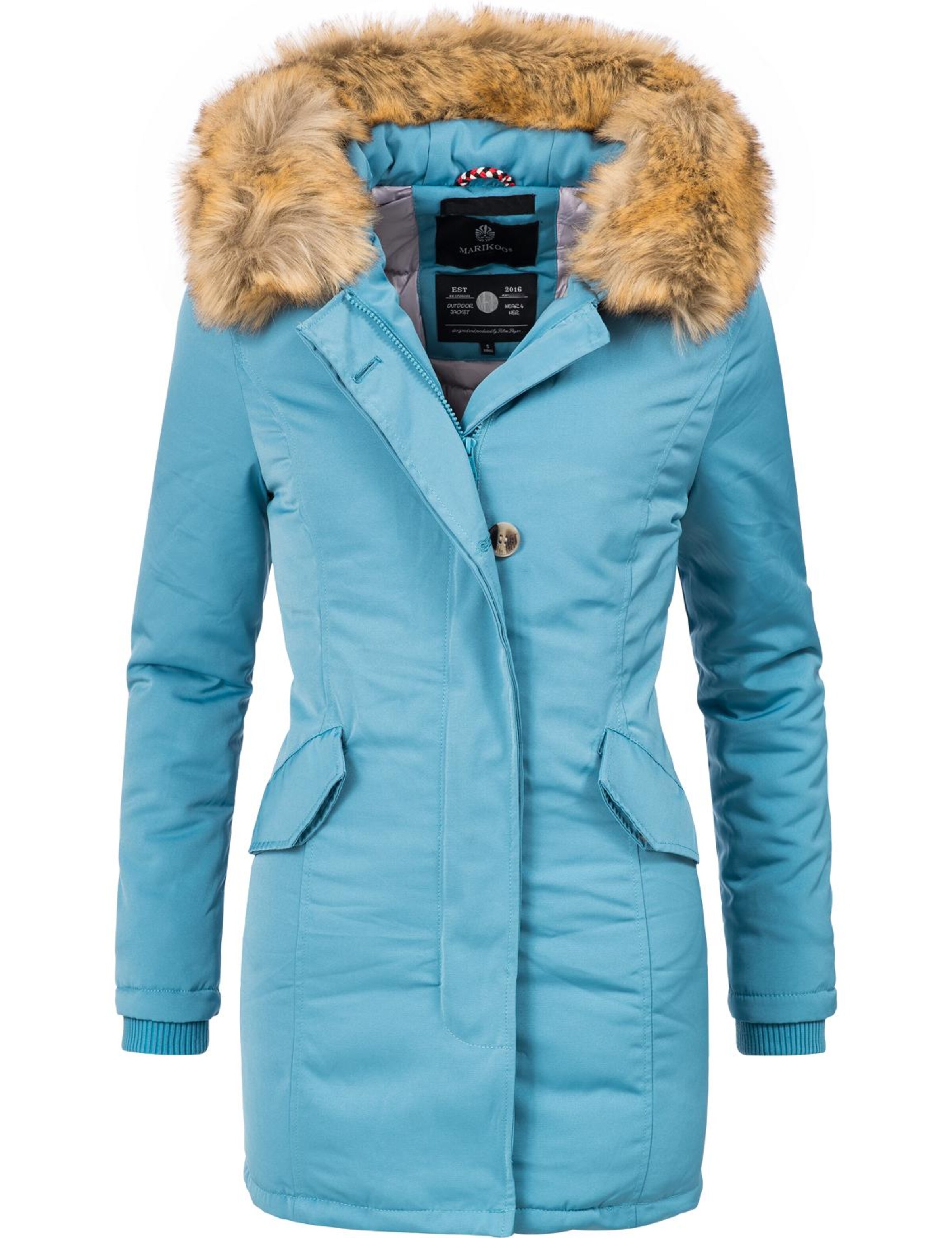 Parka d’hiver 'Karmaa' MARIKOO en bleu : devant