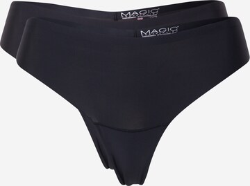 MAGIC Bodyfashion Regular Thong 'Dream Invisibles' in Black: front