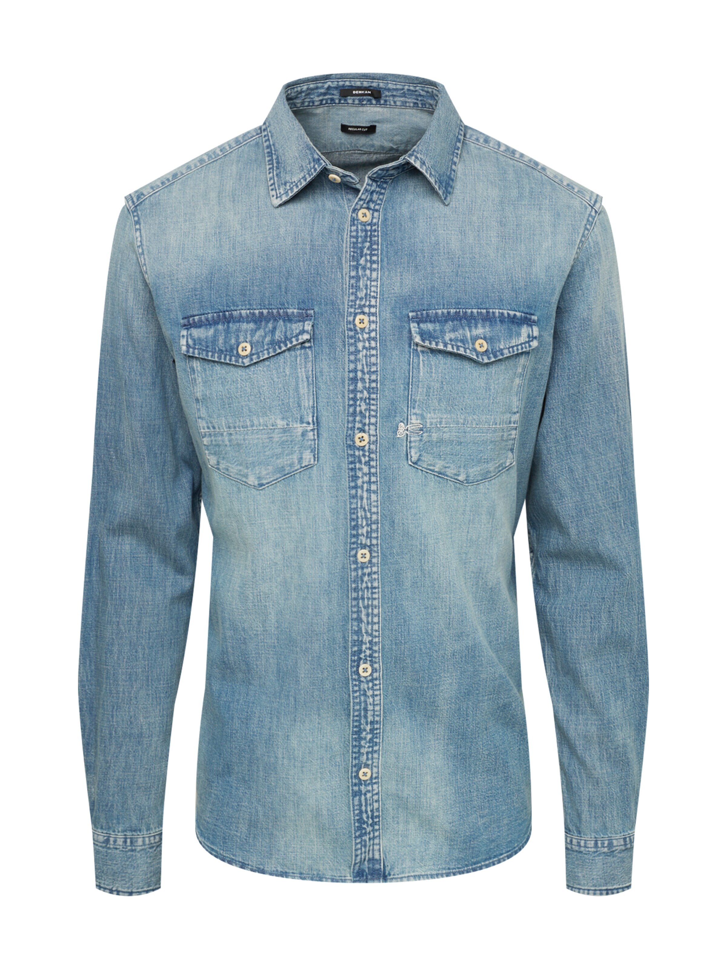 DENHAM - Overhemd in de kleur Blauw denim