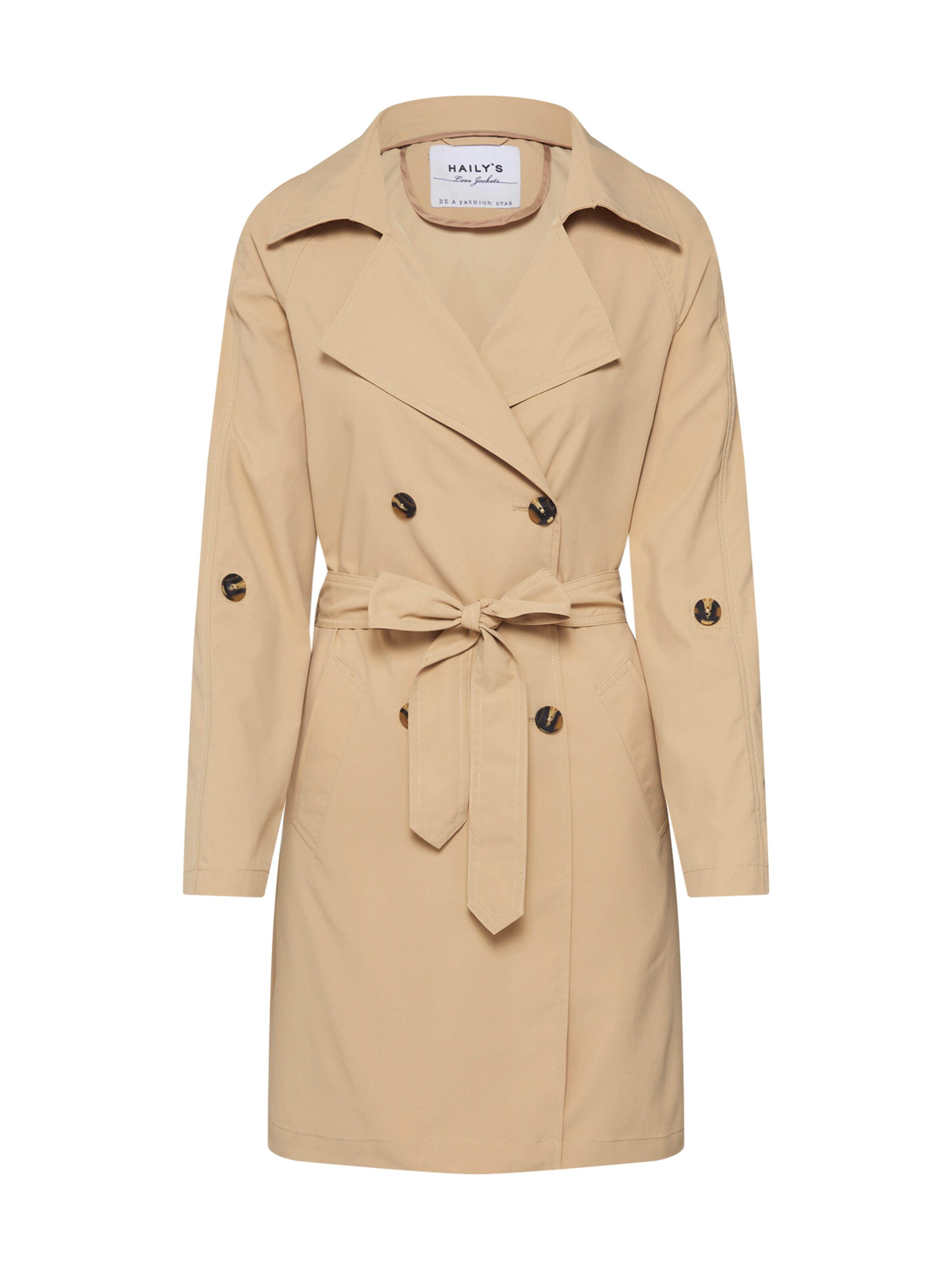 Hailys - Tussenmantel 'Trenchy' in de kleur Donkerbeige