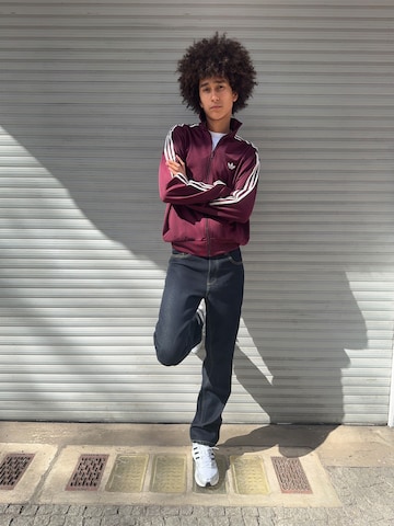 Burgundy Jacket Look by adidas Originals