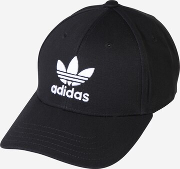 ADIDAS ORIGINALS Cap 'Trefoil' in Black: front