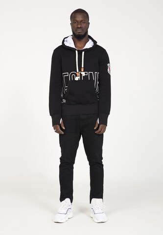 Sweat-shirt PLUS EIGHTEEN en noir : devant