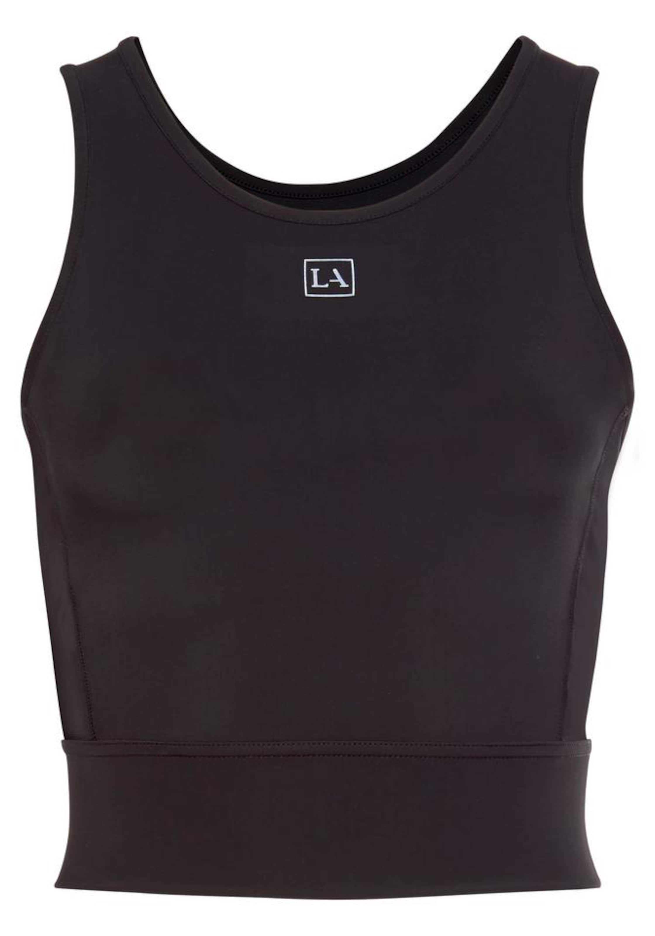 LASCANA ACTIVE Sports Top 'Digital Mauve' in Black: front