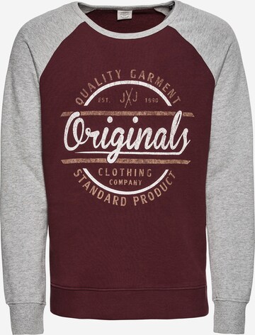 JACK & JONES Sweatshirt 'Vinnie' in Rood: voorkant