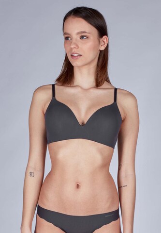Skiny T-shirt Bra in Grey: front