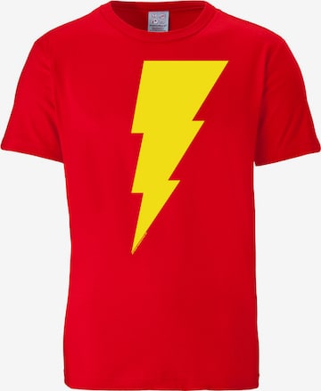 LOGOSHIRT Shirt 'Shazam' in Rot: predná strana