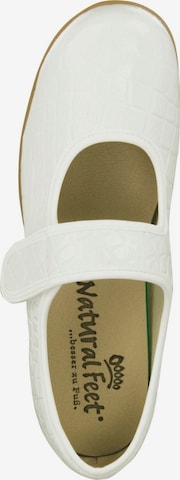Natural Feet Ballet Flats with Strap 'Suki' in White