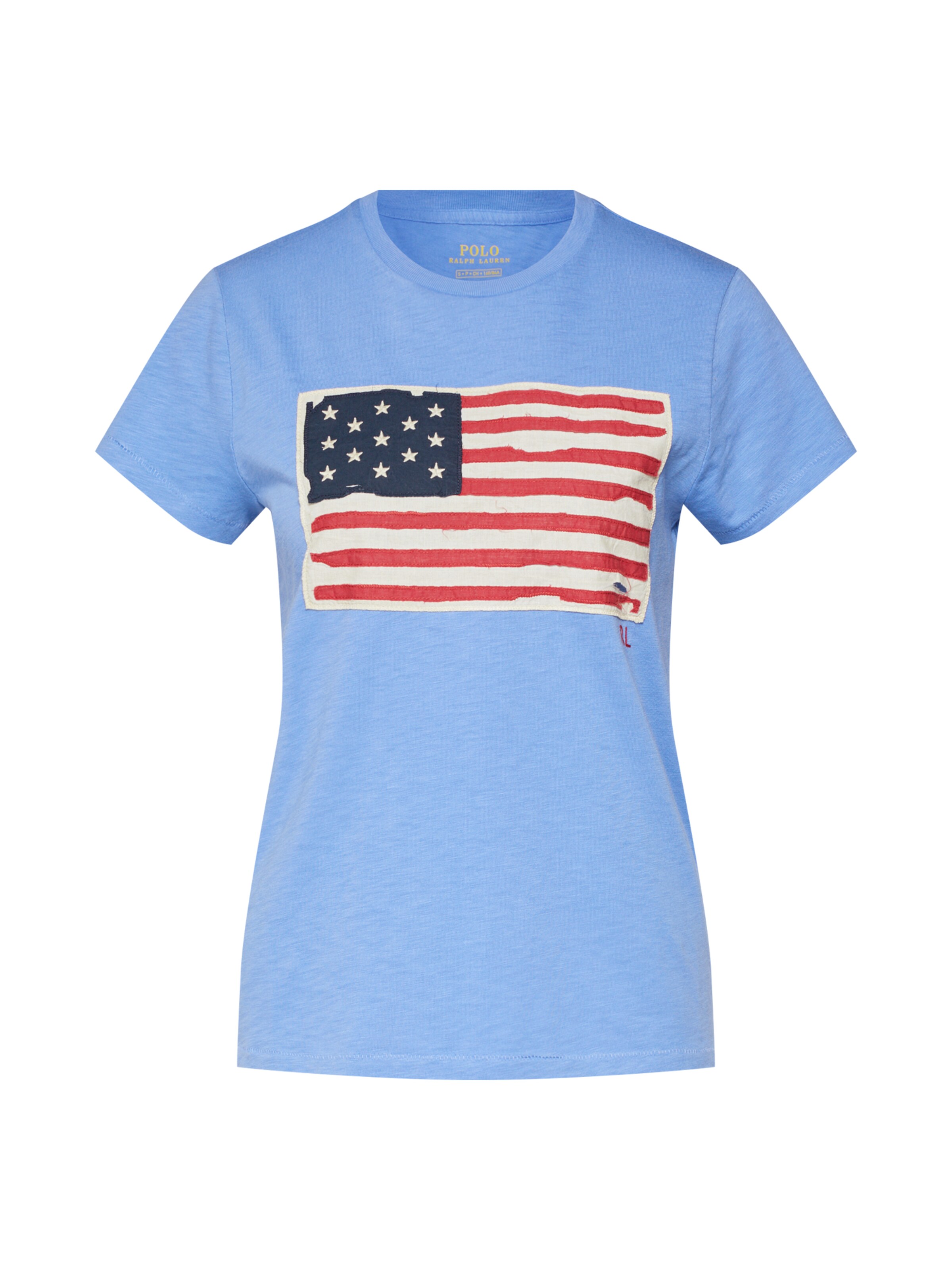POLO RALPH LAUREN - Shirt 'SS FLAG TEE-SHORT SLEEVE-KNIT' in de kleur Lichtblauw