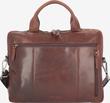 LEONHARD HEYDEN Laptop Bag 'Roma' in Brown: front