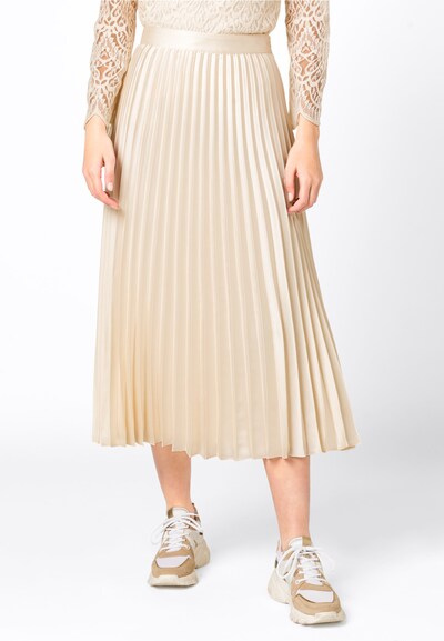 Hallhuber Plisseerock In Midilange In Beige Creme About You