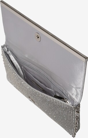 mascara Clutch 'SOFT FOLD DIAMONDS' in Silver: top