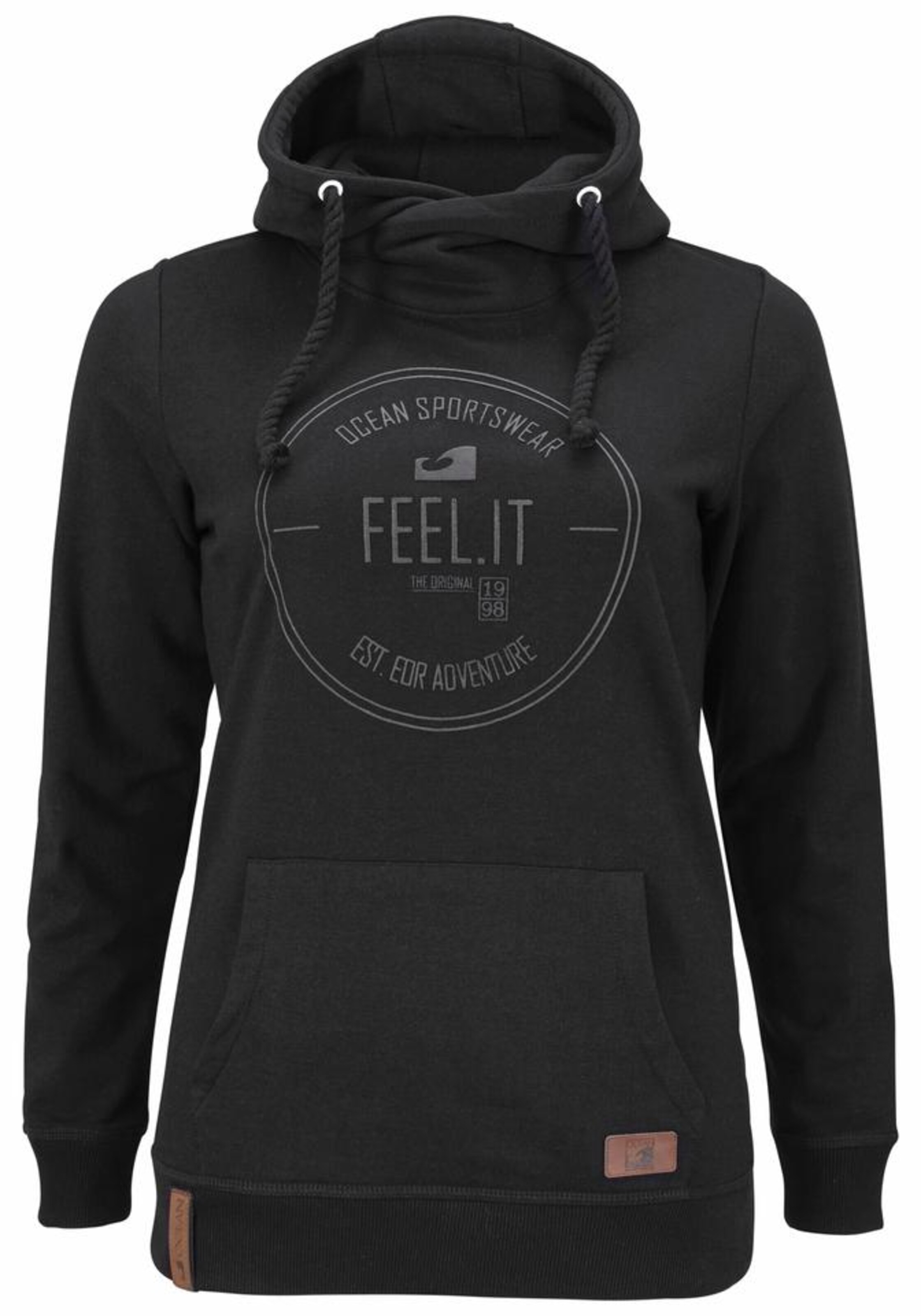 OCEAN SPORTSWEAR Kapuzensweatshirt in Schwarz: Vorderseite