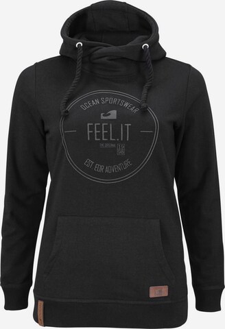 OCEAN SPORTSWEAR Athletic Sweatshirt in Black: front