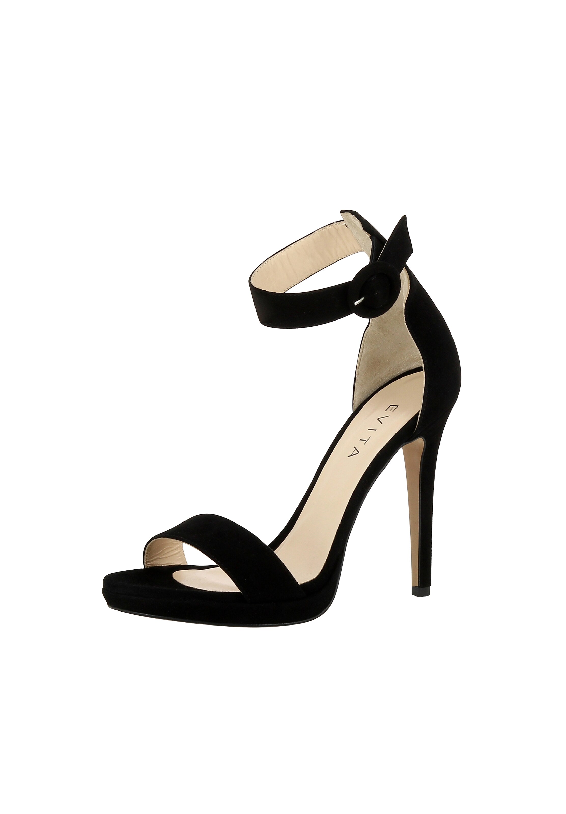 EVITA Sandalen met riem 'EVA' in Zwart: voorkant