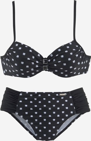 T-shirt Bikini di LASCANA in nero: frontale