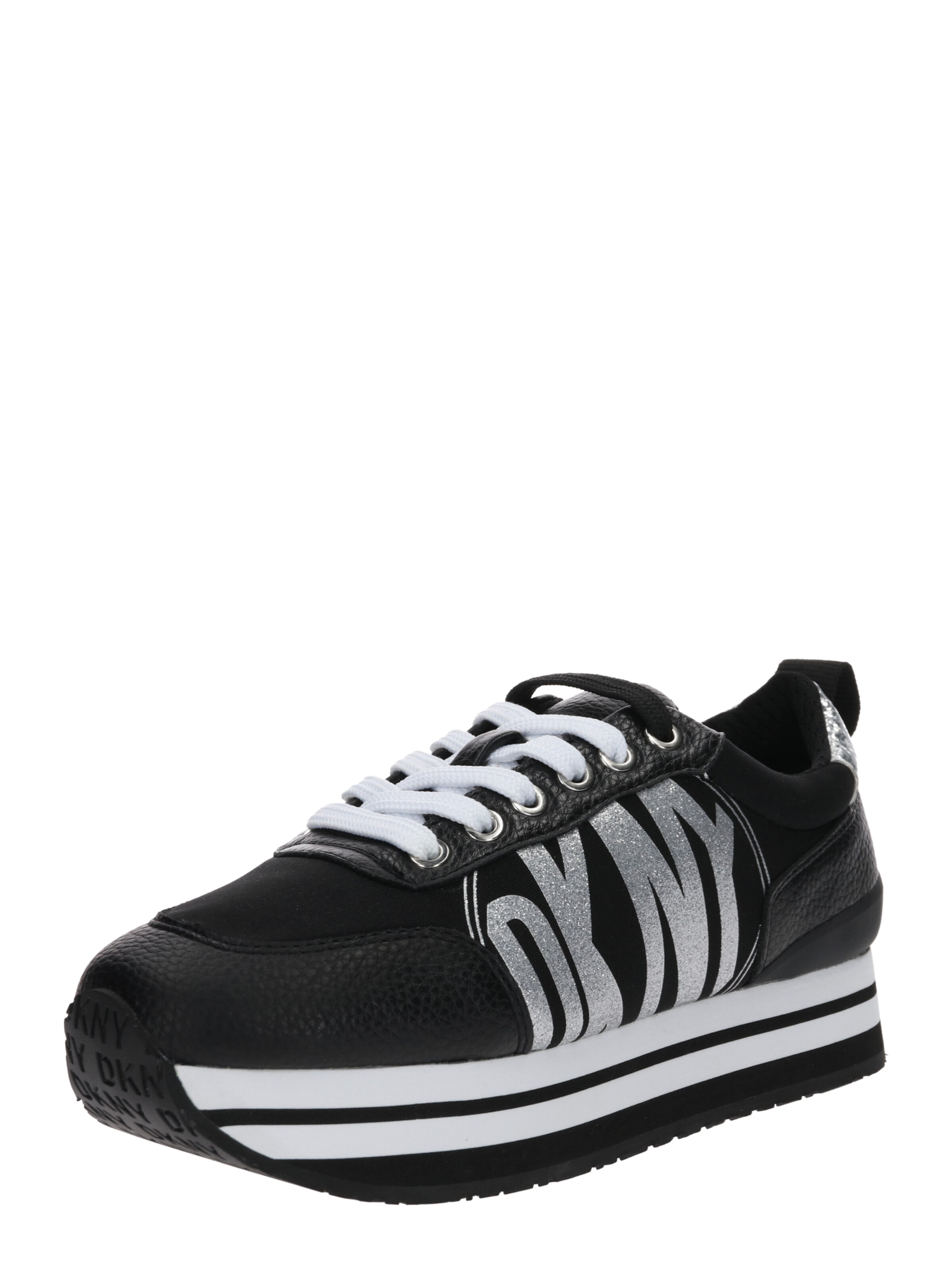 DKNY - Sneakers laag 'PANYA – LACE UP SNEAKER' in de kleur Zwart