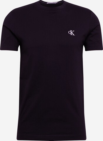 Coupe regular T-Shirt 'Essential' Calvin Klein Jeans en noir : devant