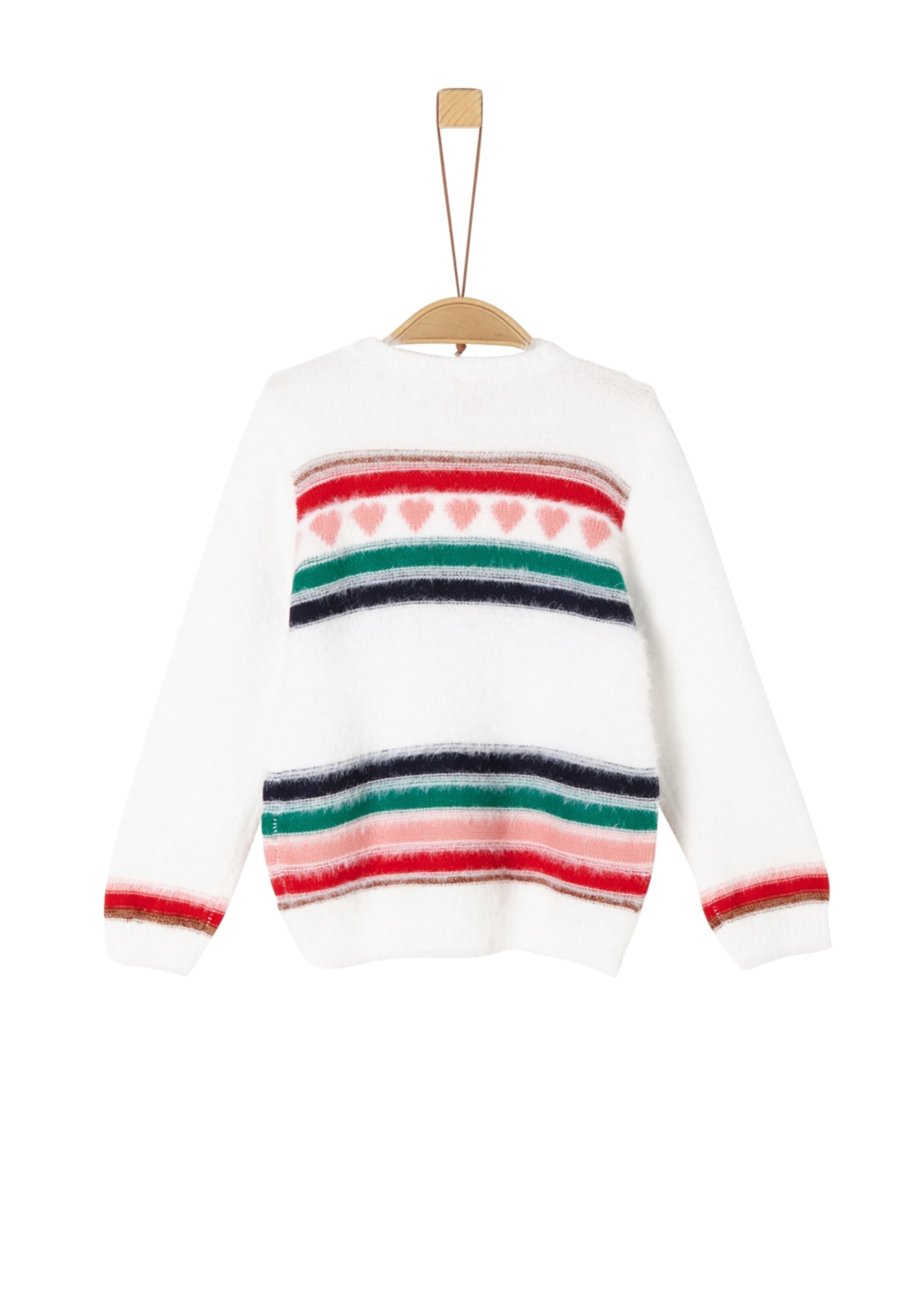 pullover grün rot gestreift