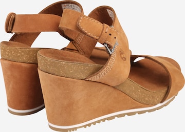 TIMBERLAND Pántos szandál 'Capri Sunset' - barna: hátul