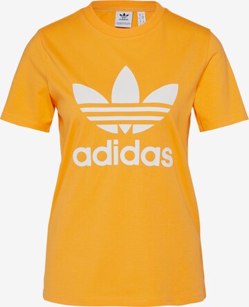 ADIDAS ORIGINALS Majica 'Trefoil' | oranžna barva: sprednja stran