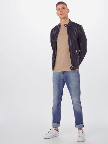 Coupe slim T-Shirt JACK & JONES en beige