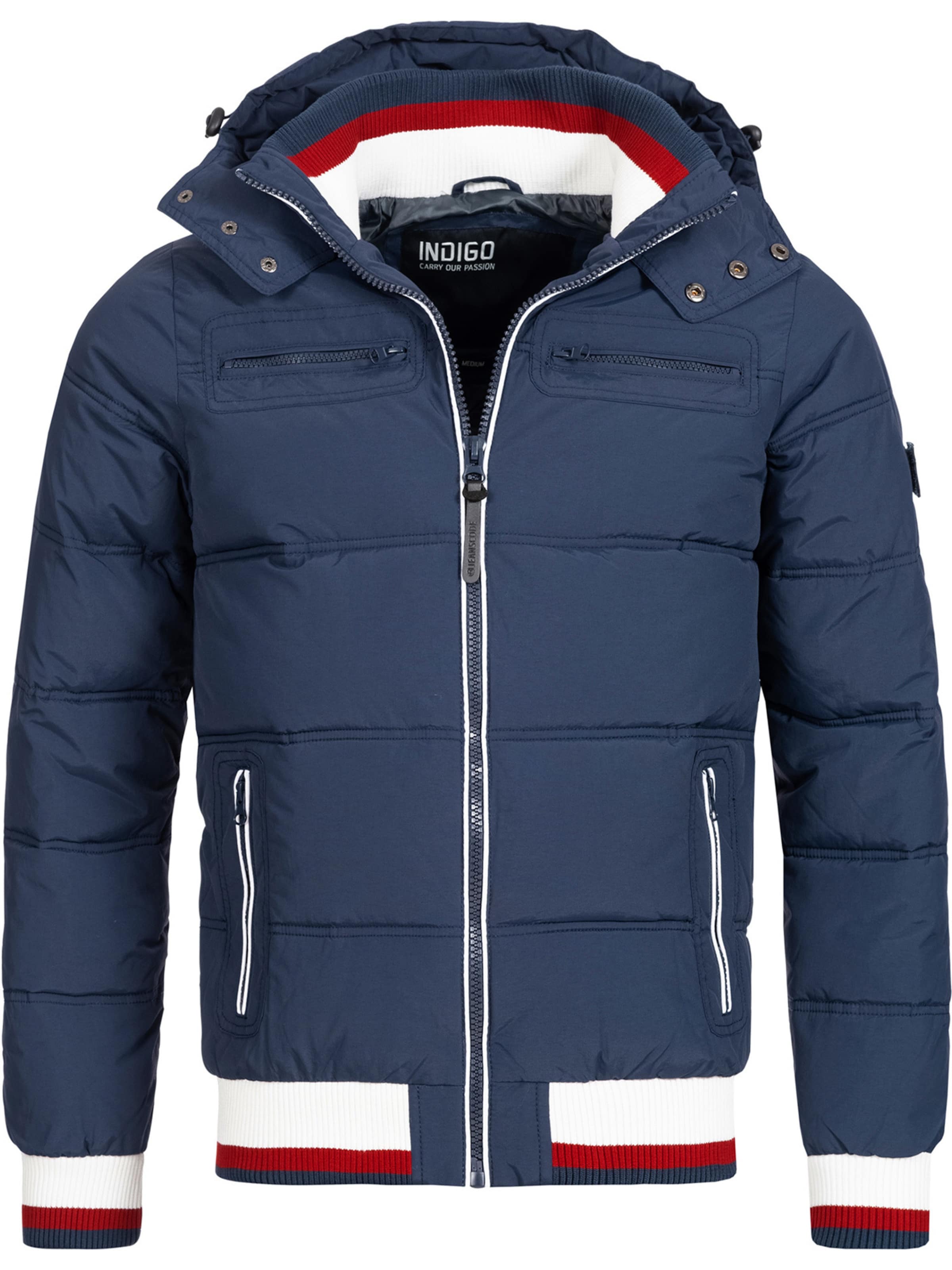 INDICODE JEANS Winterjas 'Marlon' in Blauw: voorkant