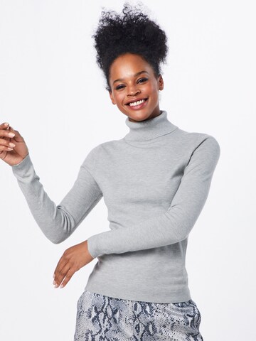 VERO MODA Sweter 'VMHappy' w kolorze szary: przód