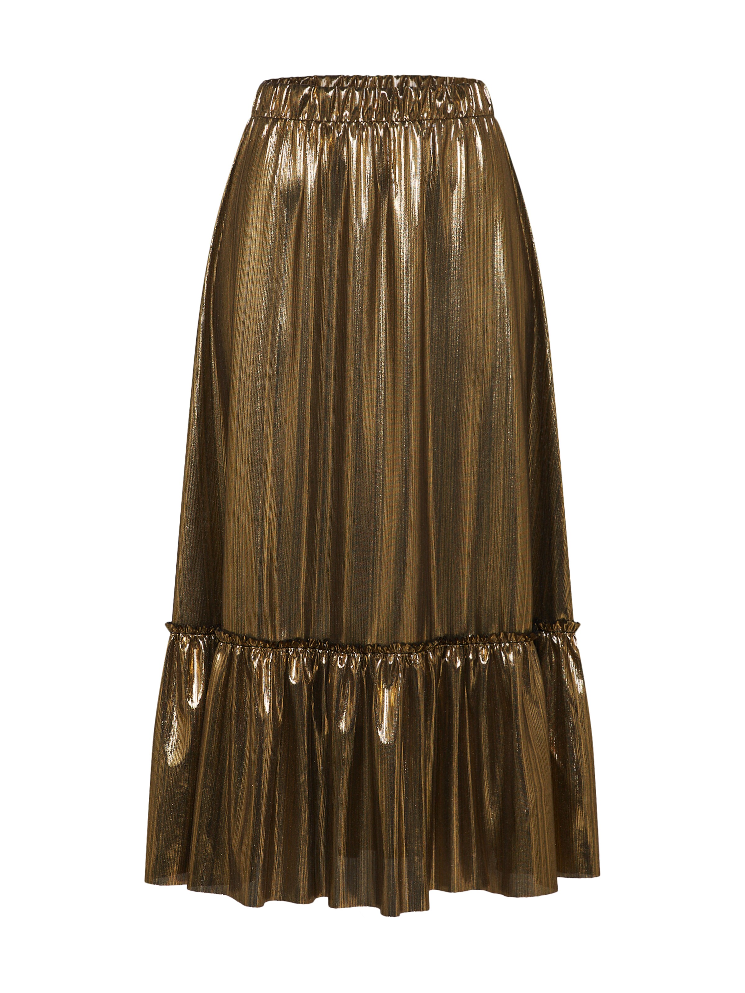 MOSS COPENHAGEN Jupe 'Fanny' en or: Vue de face