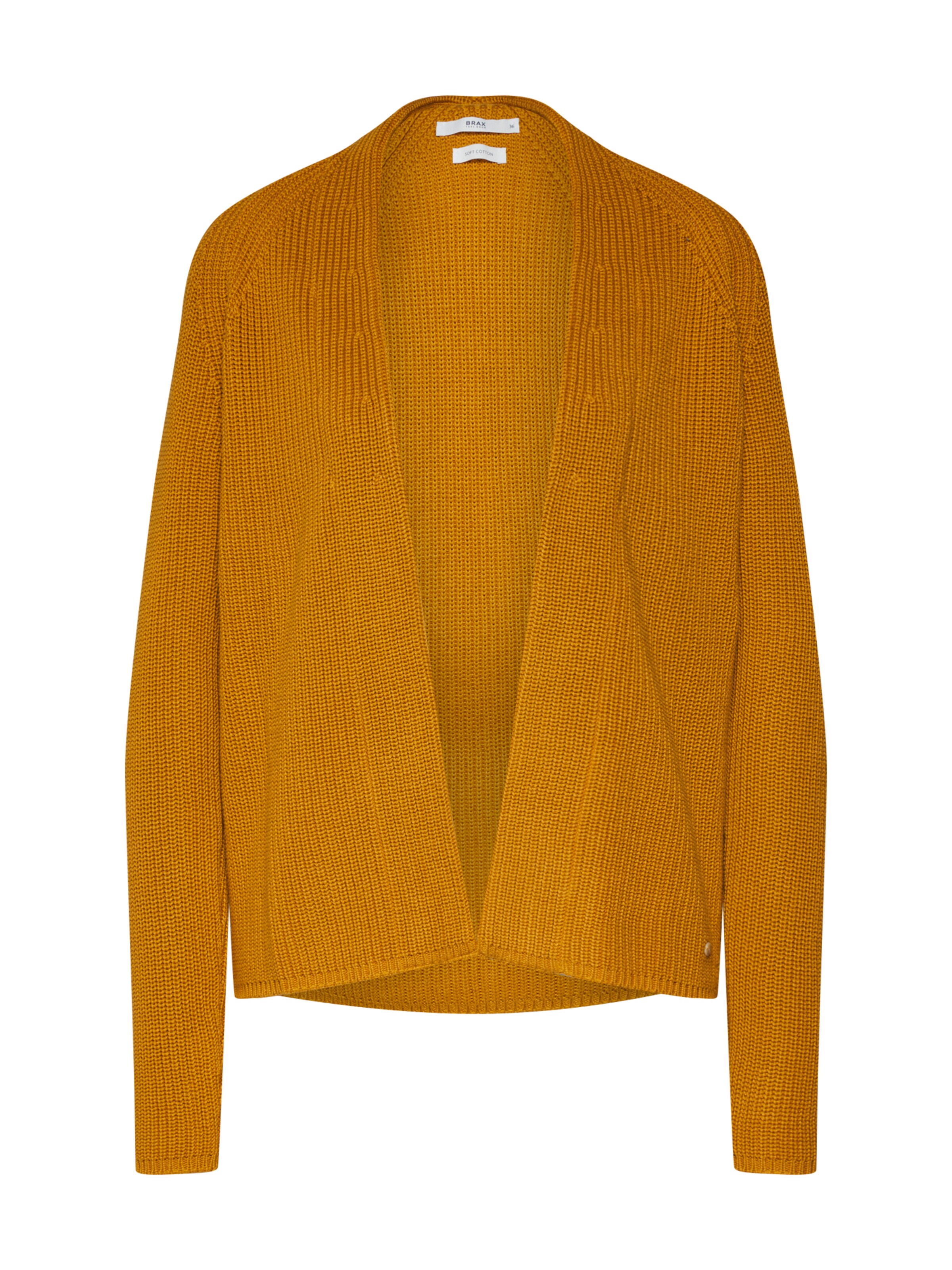 BRAX - Gebreid vest 'Anna' in de kleur Mosterd