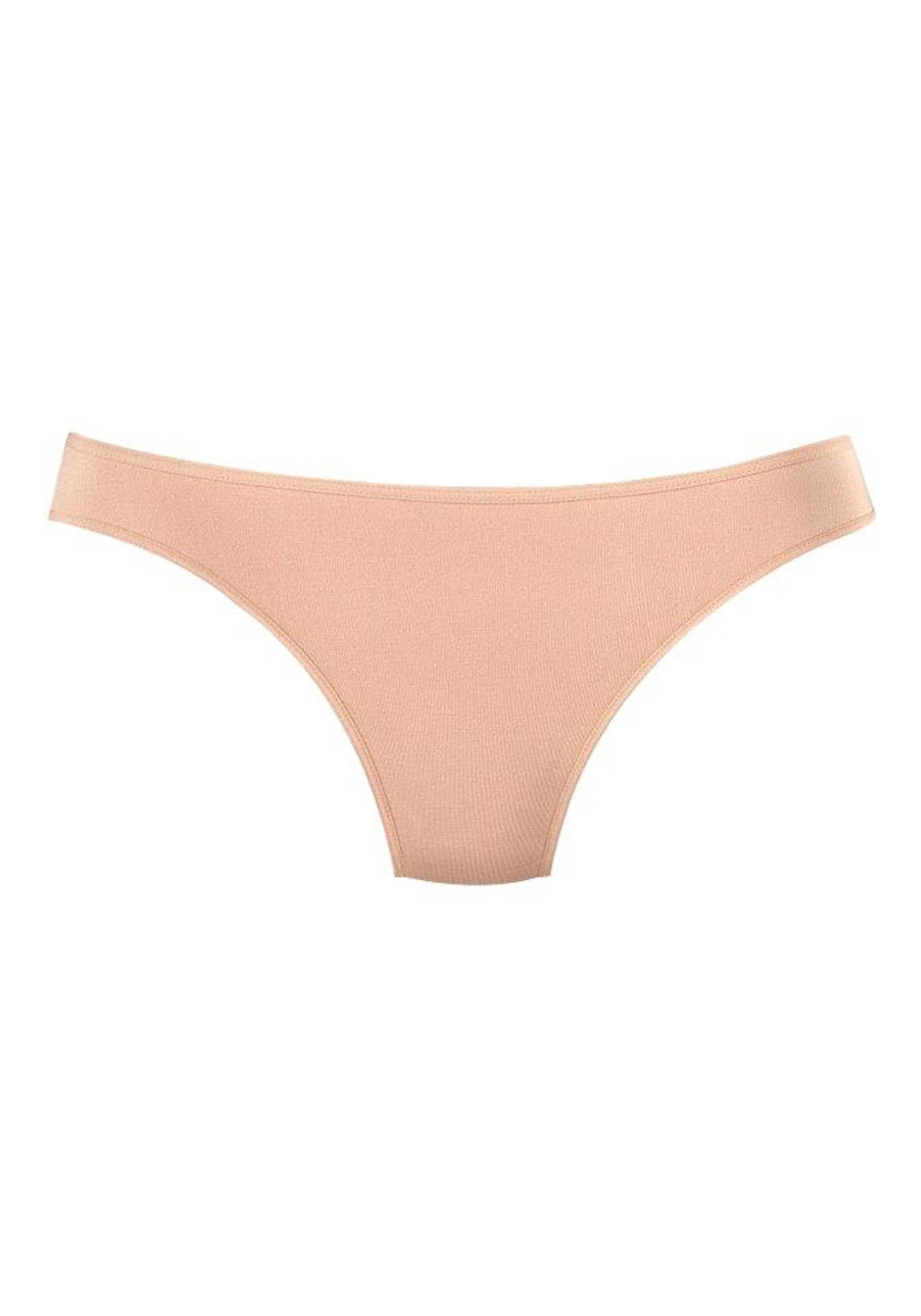 LASCANA Thong in Beige: front