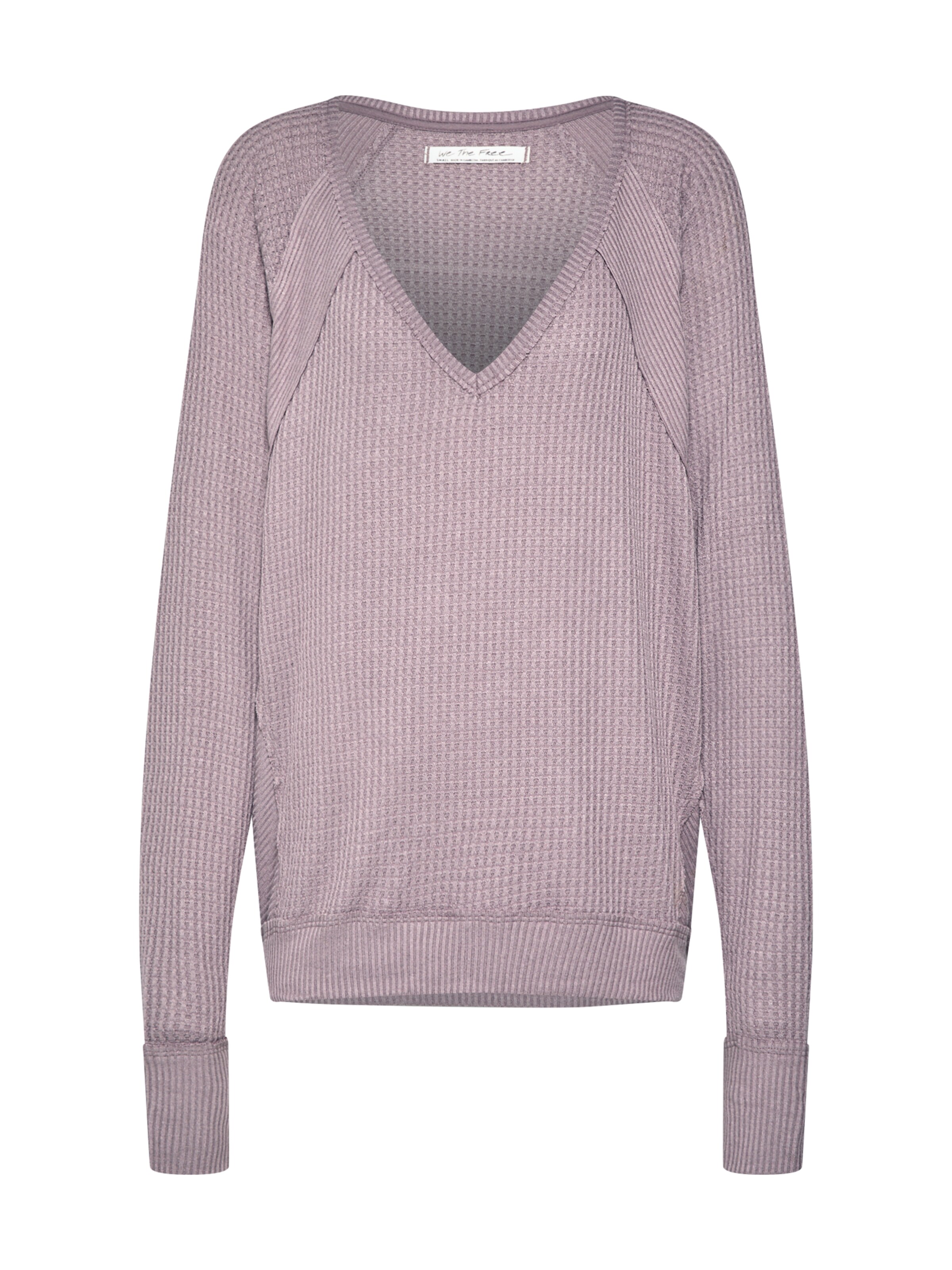 Free People - Oversized trui 'Santa Clara Thermal' in de kleur Lila