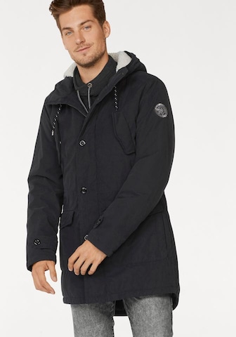 Bruno Banani Winter Parka in Black: front