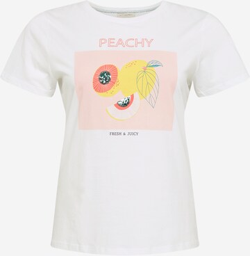 ONLY Carmakoma - Camiseta 'Reli' en blanco: frente