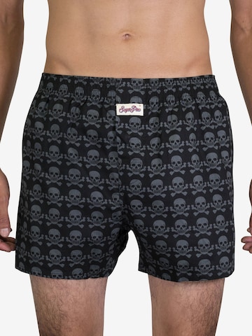 Sugar Pine Boxershorts ' Skulls ' in Zwart: voorkant