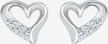 Boucles d'oreilles 'Herz' Elli DIAMONDS en argent : devant
