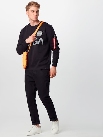 Sweat-shirt 'Nasa Reflective' ALPHA INDUSTRIES en noir