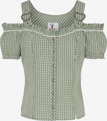 SPIETH & WENSKY Traditional Blouse in Green: front